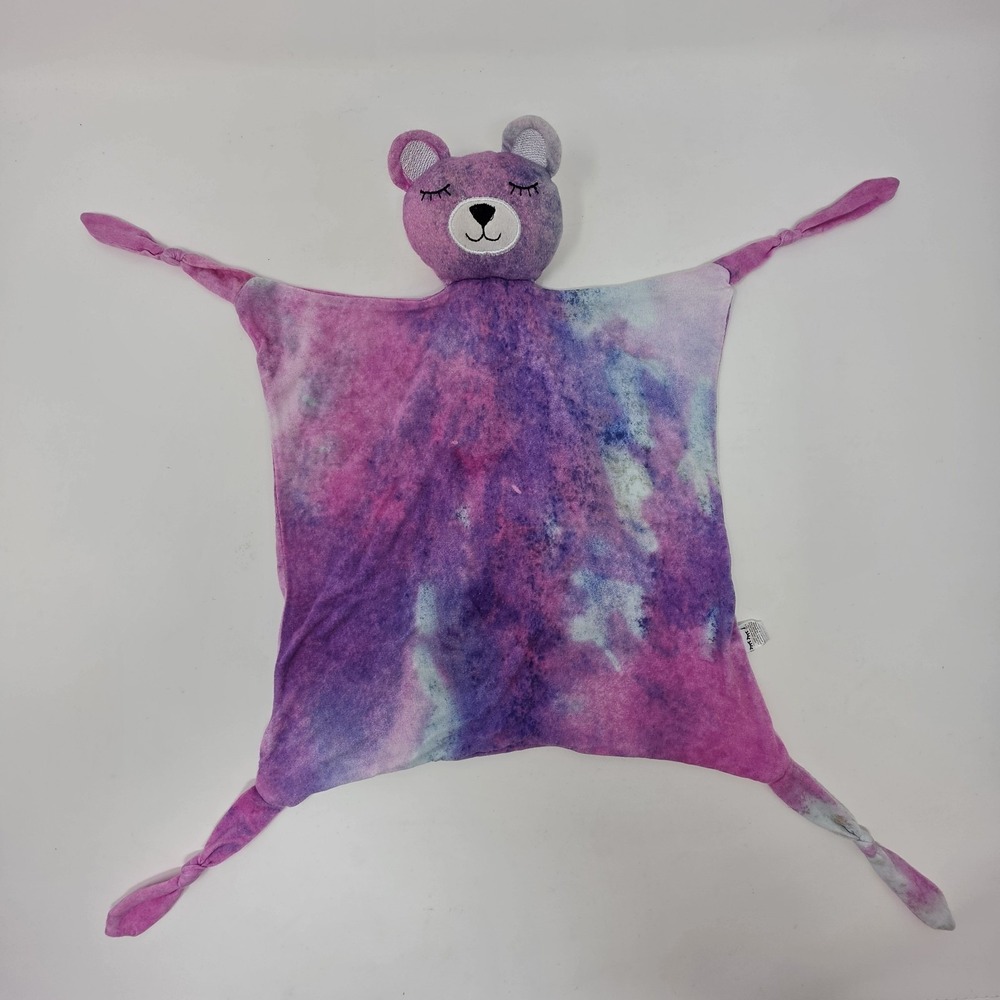 Retired Little Sleepies Purple Watercolor Tie Dye Bear Lovey Security Blanket